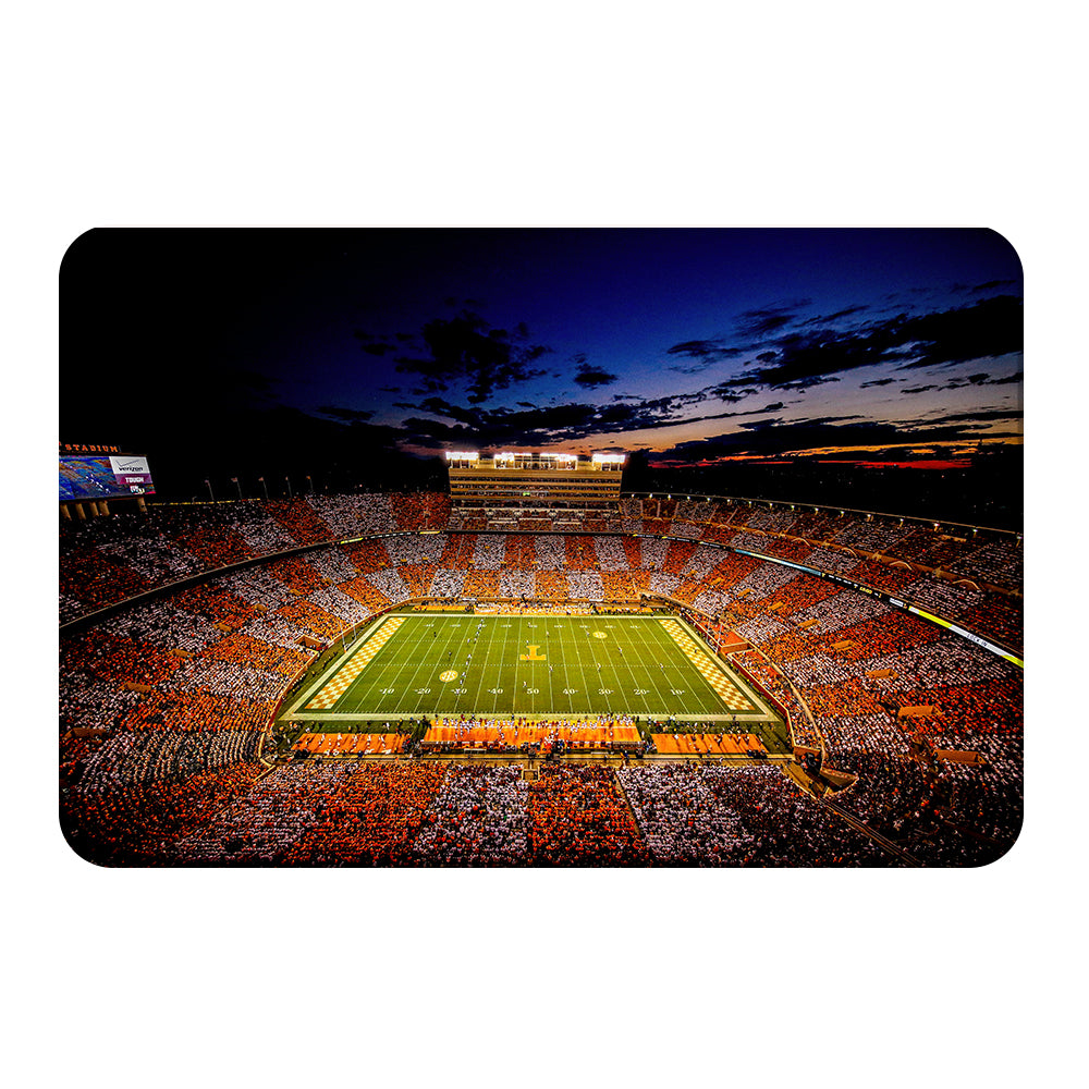 Tennessee Volunteers - Checkerboard Neyland After Dark - College Wall Art #Canvas