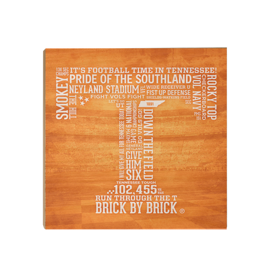 Tennessee Volunteers - Powered by the T - College Wall Art #Wood
