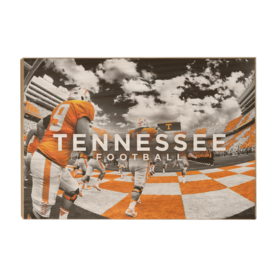 Tennessee Volunteers - Running Through the T Nike - College Wall Art #Wood