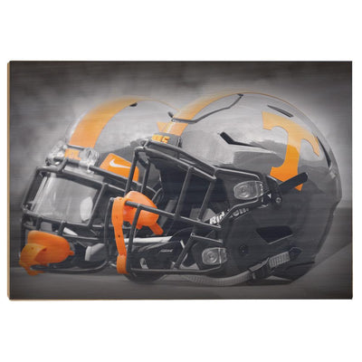 Tennessee Volunteers - Smokey Gray Helmets - College Wall Art #Wood