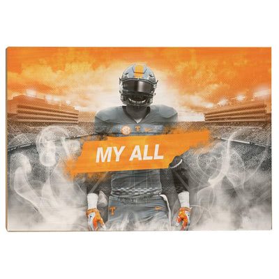 Tennessee Volunteers - Smokey Gray My All - College Wall Art #Wood