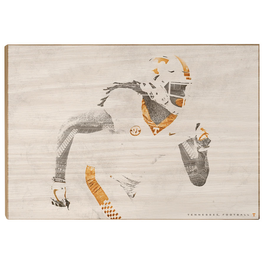 Tennessee Volunteers - Double Exposure T - College Wall Art #Canvas