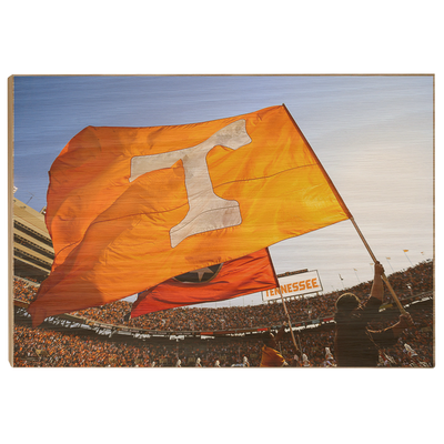 Tennessee Volunteers - T Flags - College Wall Art #Wood
