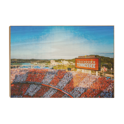 Tennessee Volunteers - Touchdown Tennessee Retro - College Wall Art #Wood