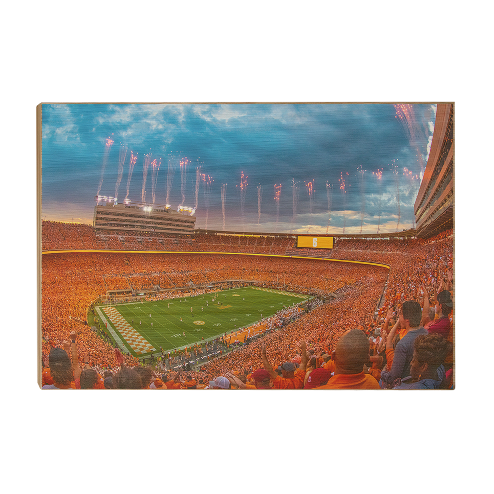 Tennessee Volunteers - Give Him Six Sunset - College Wall Art #Canvas