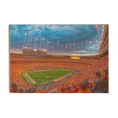 Tennessee Volunteers - Give Him Six Sunset - College Wall Art  #Wood