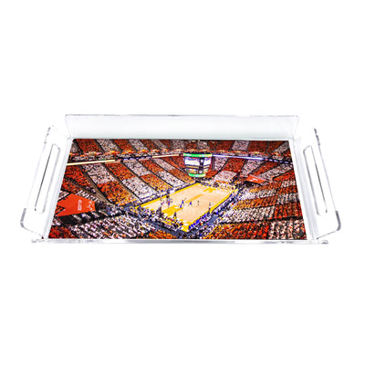 Tennessee Volunteers - Checkerboard Thompson Boling Decorative Serving Tray