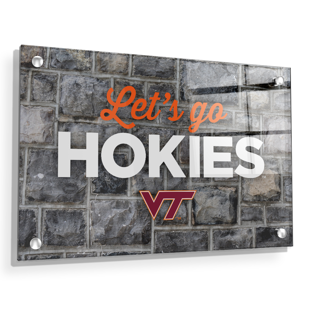 VIRGINIA TECH HOKIES - Lets Go Hokies - College Wall Art #Canvas