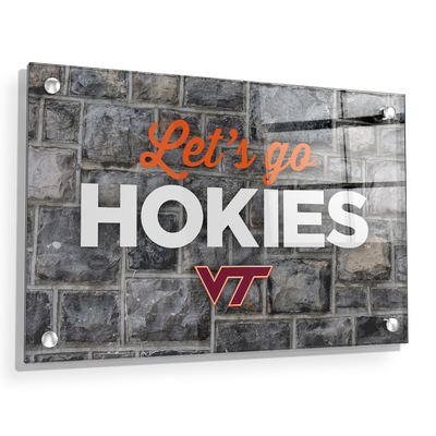 VIRGINIA TECH HOKIES - Lets Go Hokies - College Wall Art #Acrylic