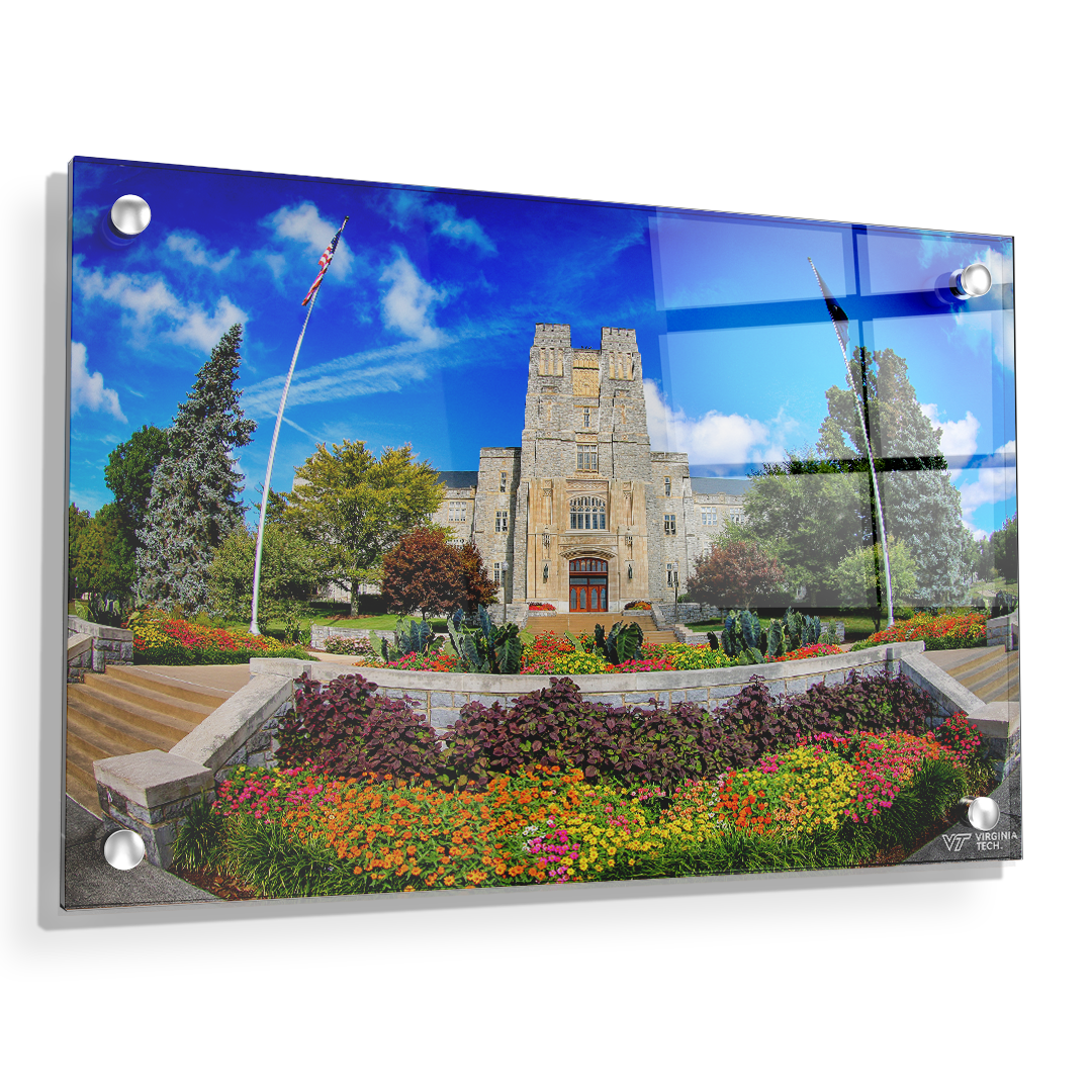 Virginia Tech Hokies - Summer Burress Hall - College Wall Art #Canvas