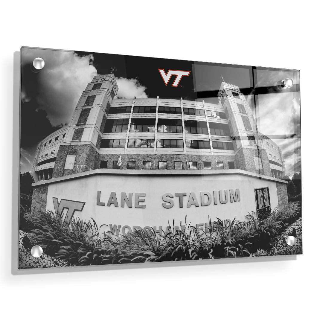 Virginia Tech Hokies - Lane Stadium Black & White - College Wall Art #Canvas
