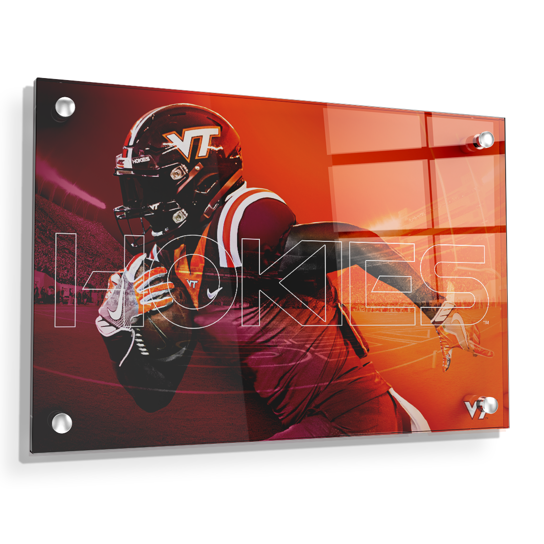 Virginia Tech Hokies - Maroon & Orange - College Wall Art #Canvas