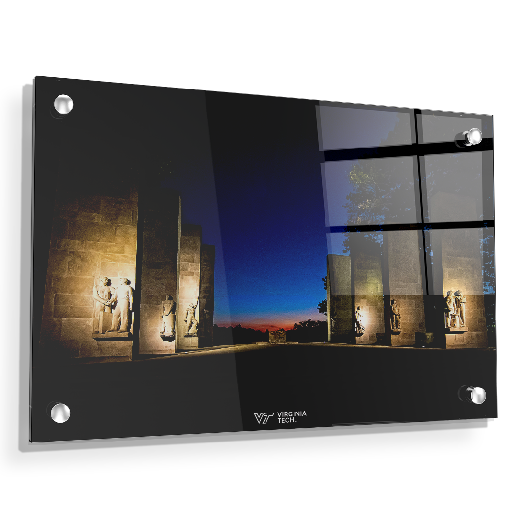 Virginia Tech Hokies -  Sunset at the War Memorial - College Wall Art #Canvas