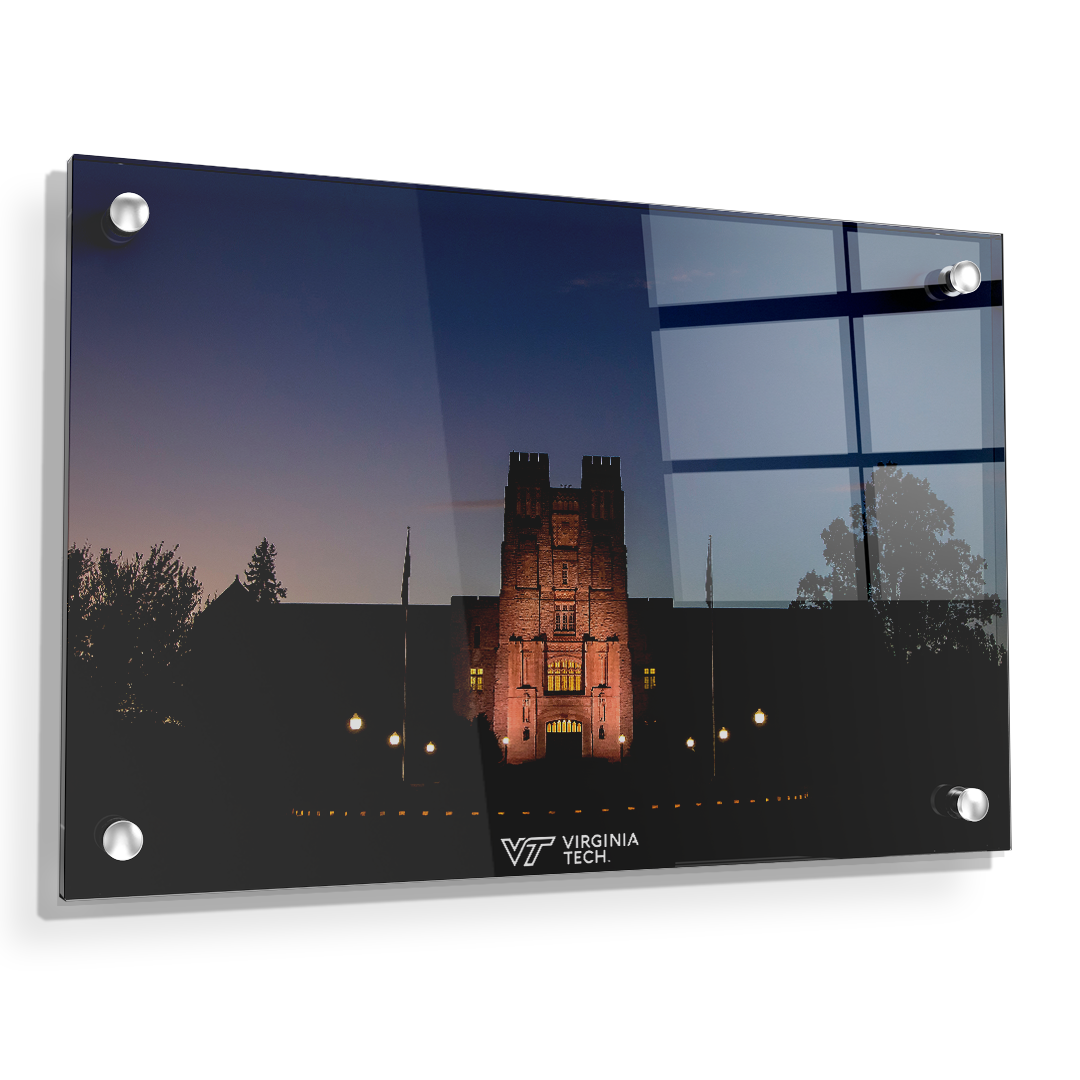 Virginia Tech Hokies - Burruss Hall Sunset - College Wall Art #Canvas