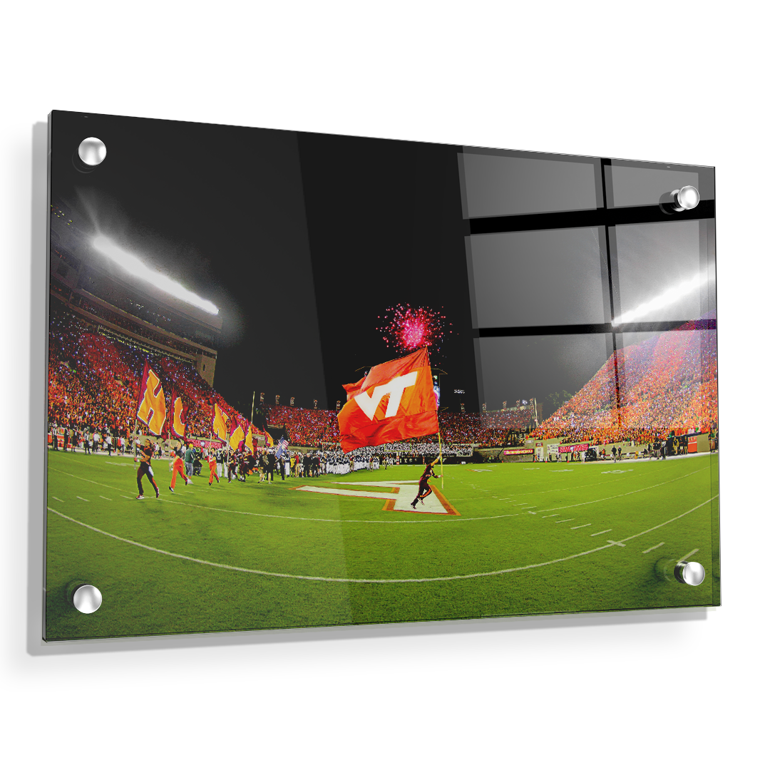 Virginia Tech Hokies - Enter Sandman Striped - College Wall Art #Canvas