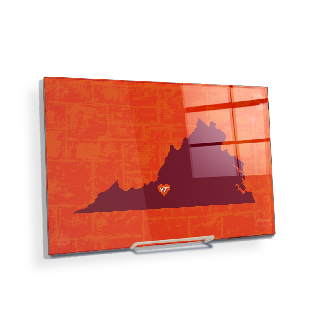 Virginia Tech Hokies - VT State Love - College Wall Art #Canvas