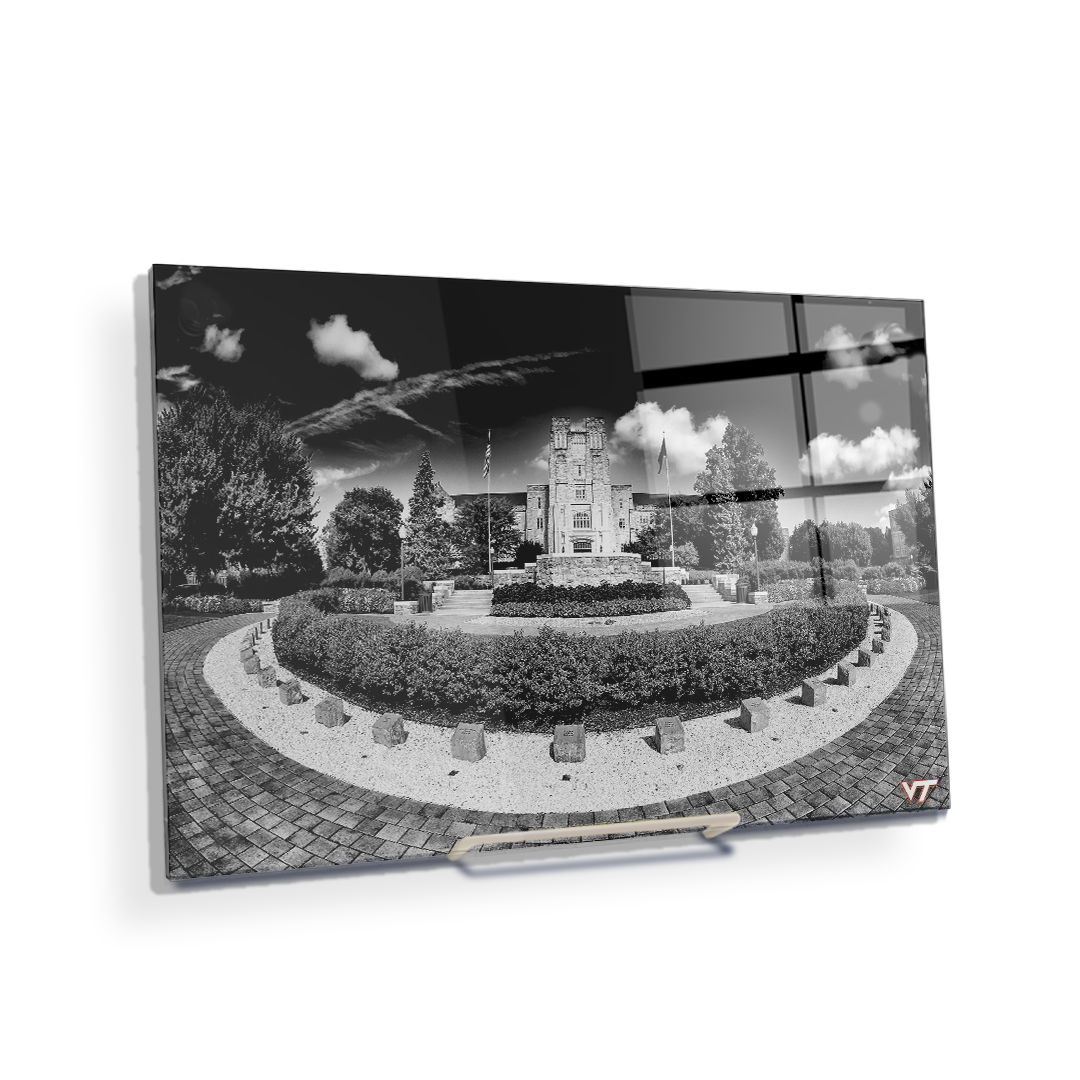 Virginia Tech Hokies - Burruss Hall B&W - College Wall Art #Canvas