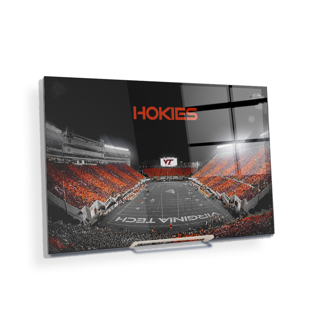 Virginia Tech Hokies - Hokie Striped End Zone - College Wall Art #Canvas