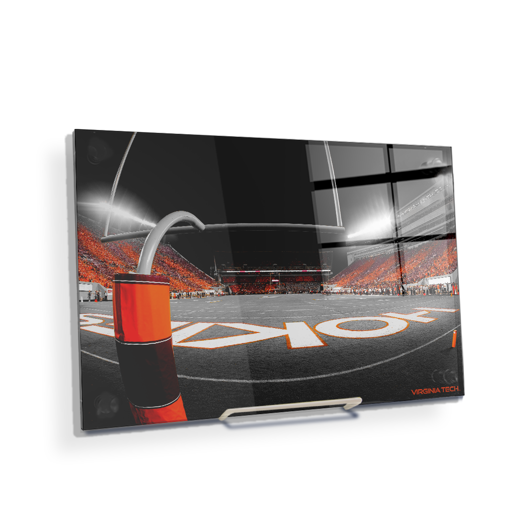 Virginia Tech Hokies - Thru the Hokie Striped Goal Post - College Wall Art #Canvas