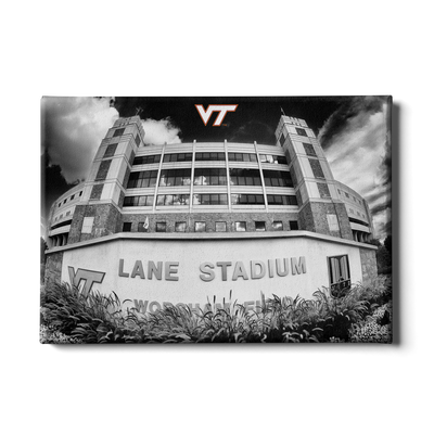 Virginia Tech Hokies - Lane Stadium Black & White - College Wall Art #Canvas