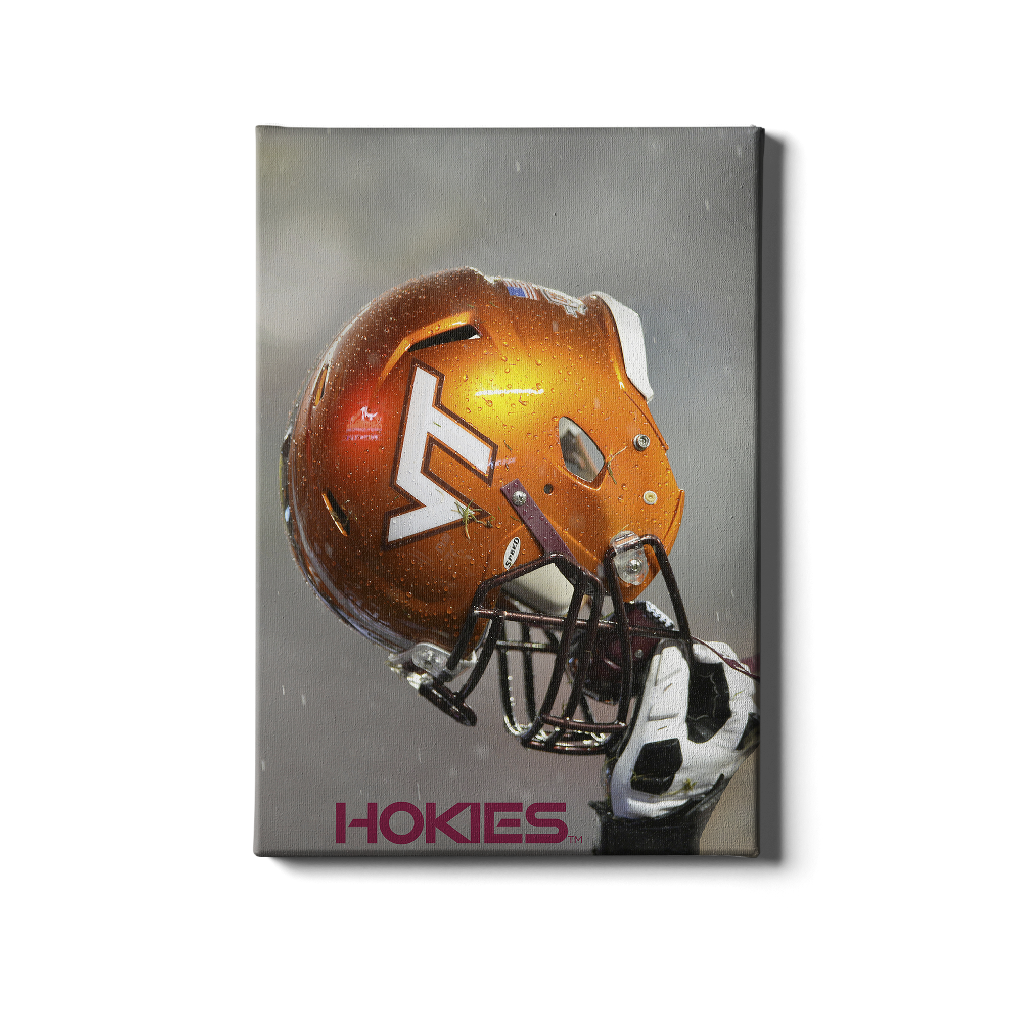 Virginia Tech Hokies - Helmet Held High - College Wall Art #Canvas