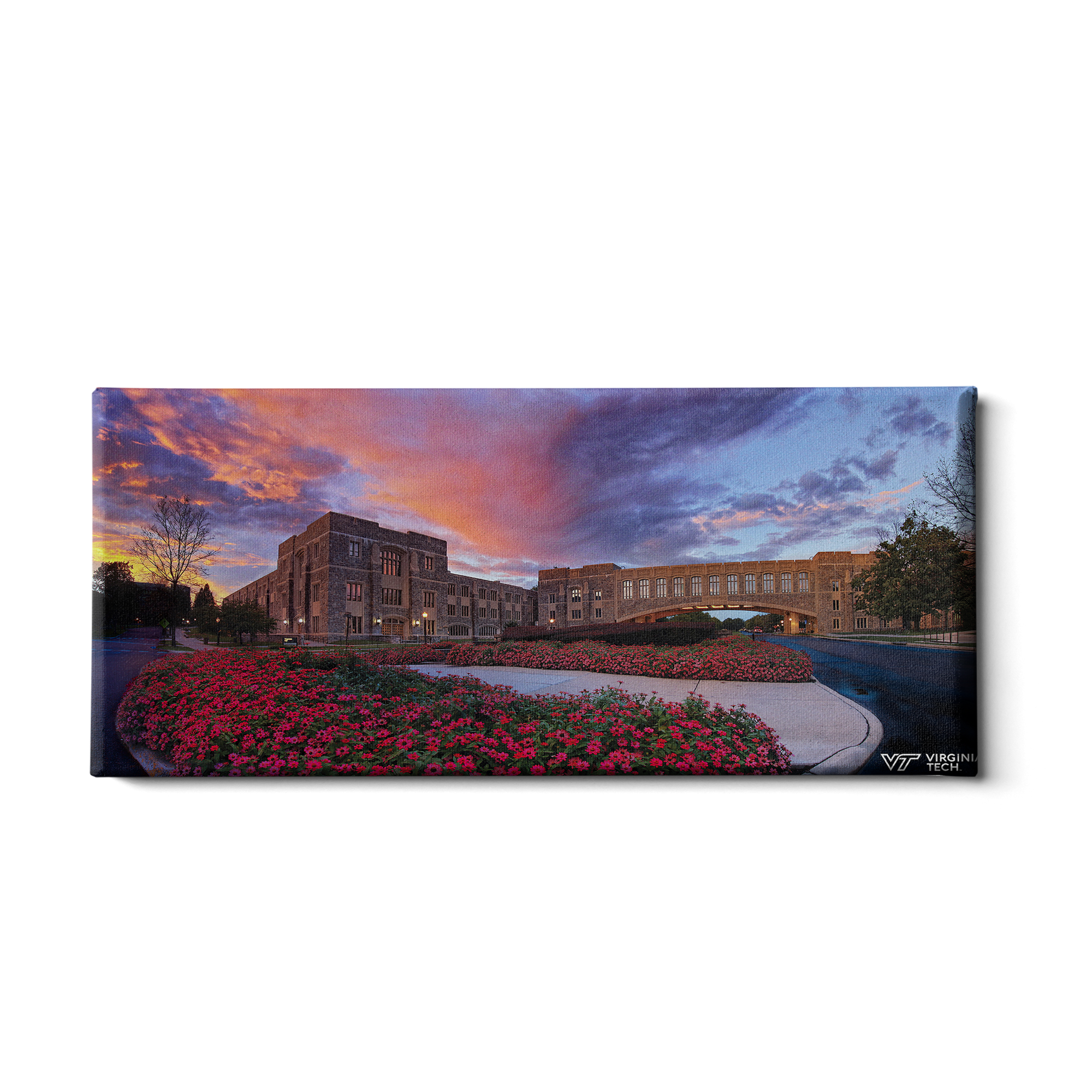 Virginia Tech Hokies - Torgersen Sunset Pano - College Wall Art #Canvas