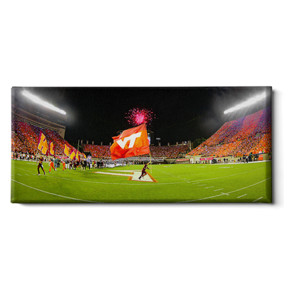 VIRGINIA TECH HOKIES - Enter Sand Man-Striped Pano - College Wall  Art #Canvas