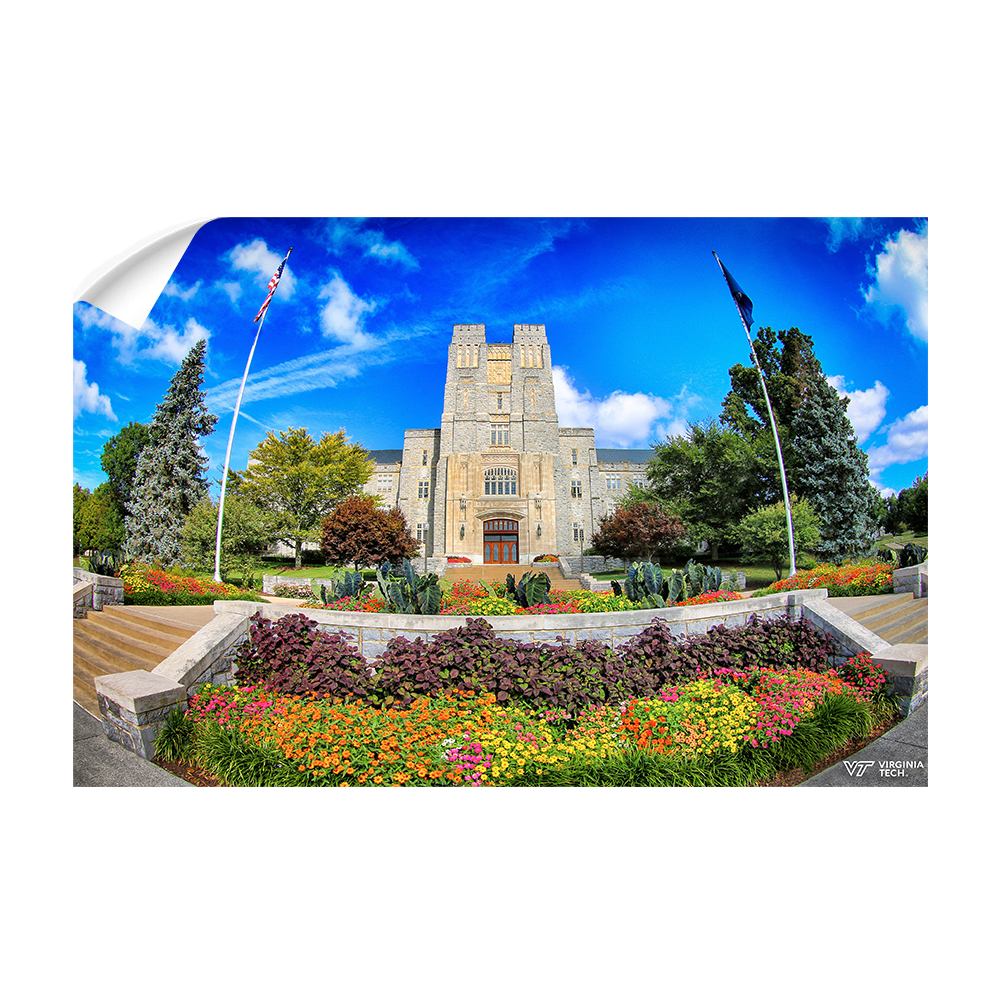 Virginia Tech Hokies - Summer Burress Hall - College Wall Art #Canvas