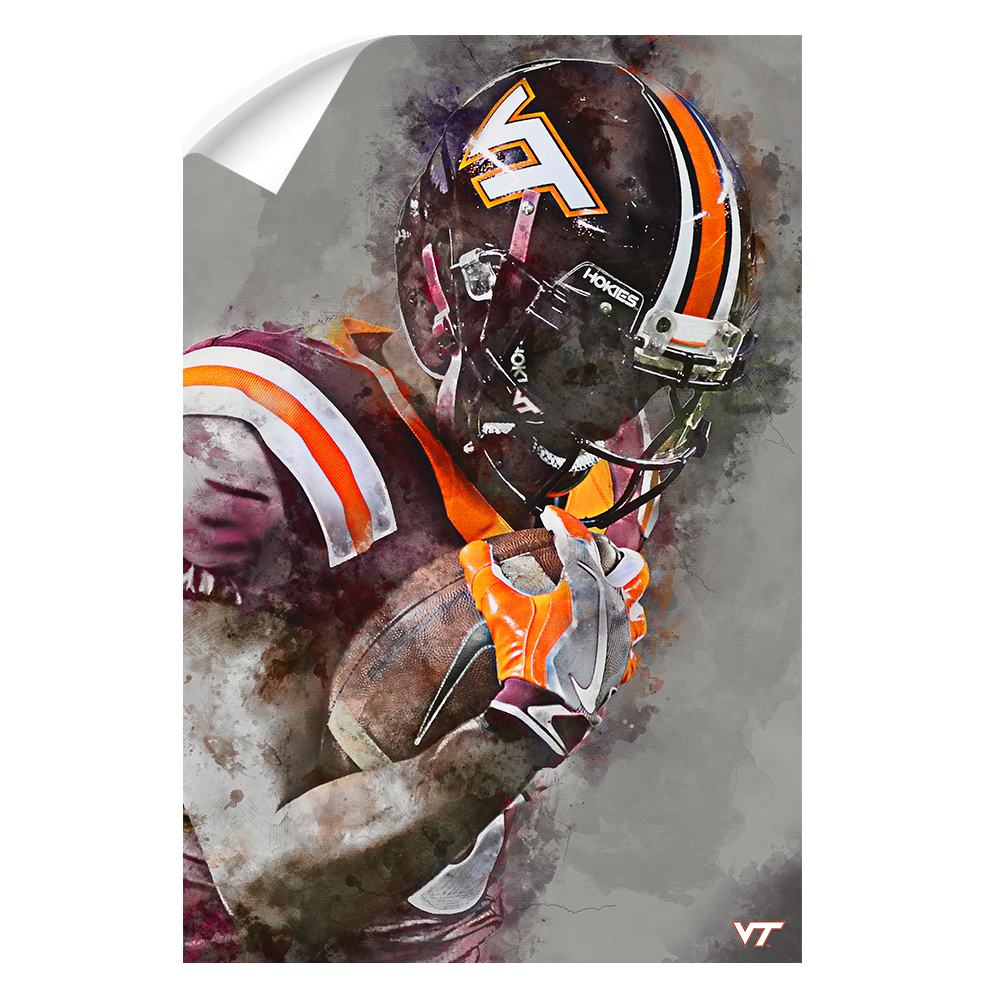 Virginia Tech Hokies -  VT Watercolor - College Wall Art #Canvas