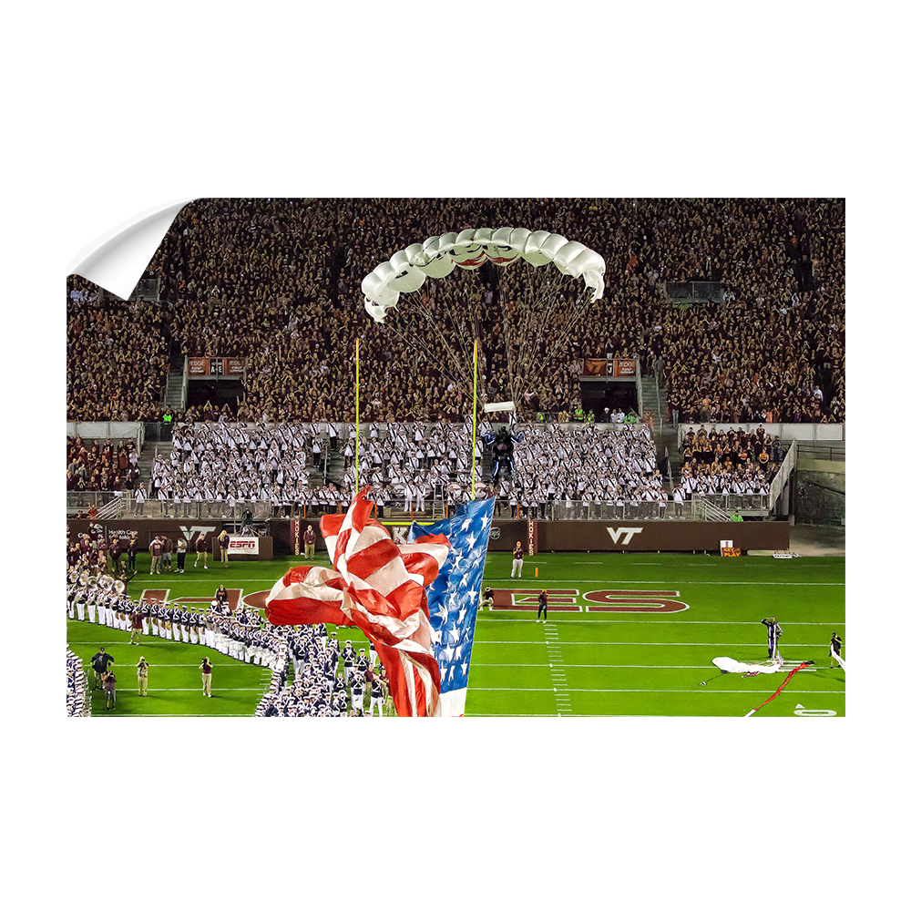 Virginia Tech Hokies - Enter Old Glory - College Wall Art #Canvas