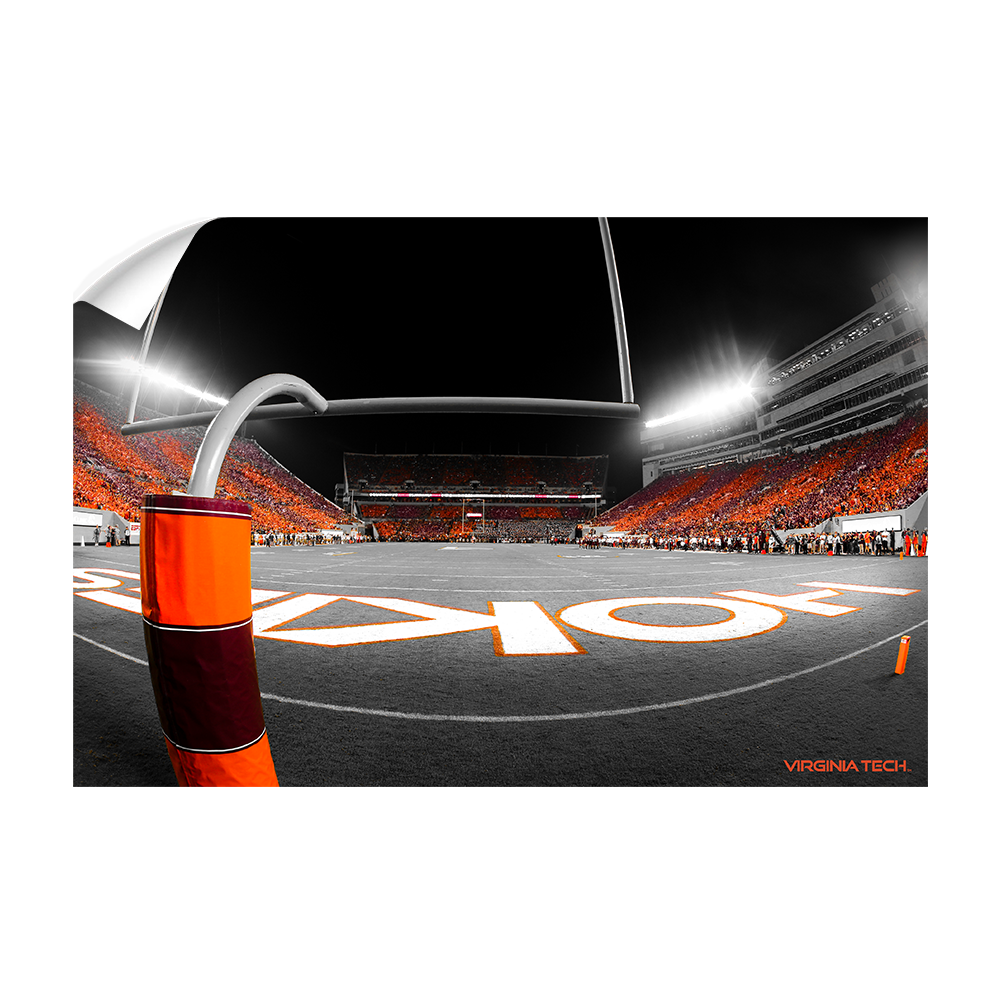 Virginia Tech Hokies - Thru the Hokie Striped Goal Post - College Wall Art #Canvas