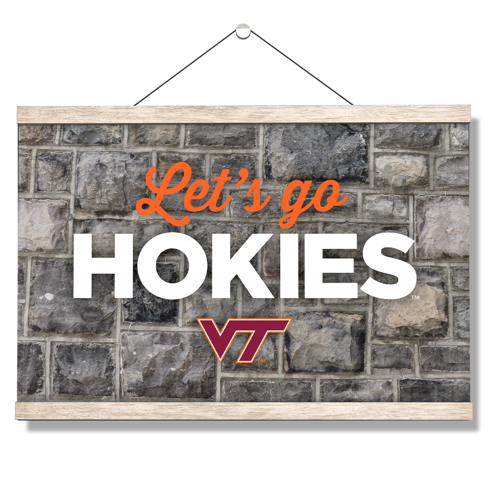 VIRGINIA TECH HOKIES - Lets Go Hokies - College Wall Art #Canvas