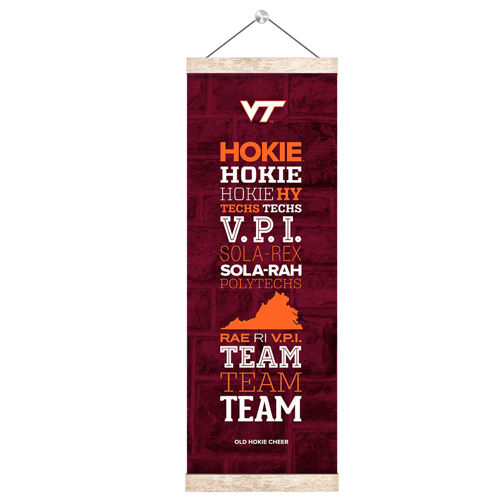 Virginia Tech Hokies - Old Hokie Cheer - College Wall Art #Canvas