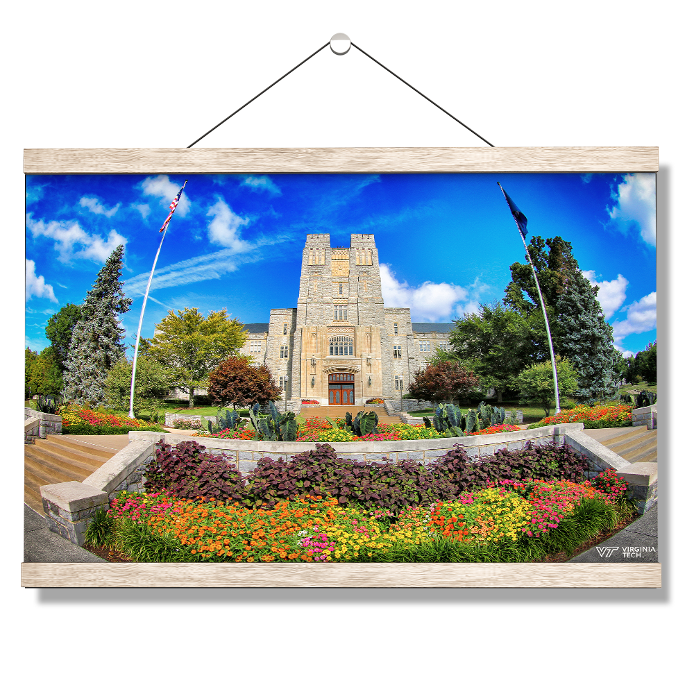 Virginia Tech Hokies - Summer Burress Hall - College Wall Art #Canvas