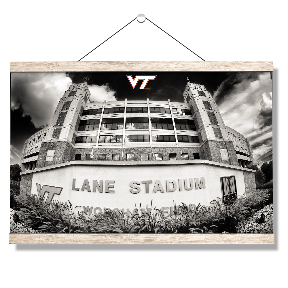 Virginia Tech Hokies - Lane Stadium Black & White - College Wall Art #Canvas