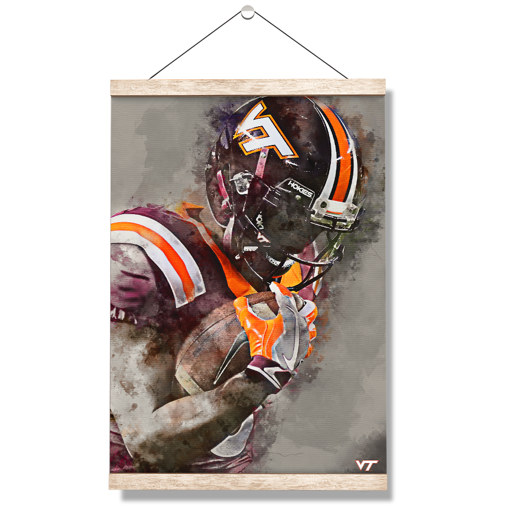 Virginia Tech Hokies -  VT Watercolor - College Wall Art #Canvas