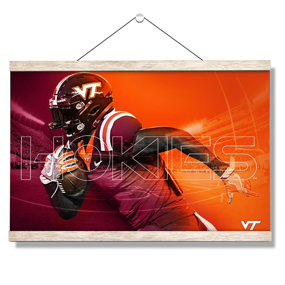 Virginia Tech Hokies - Maroon & Orange - College Wall Art #Canvas