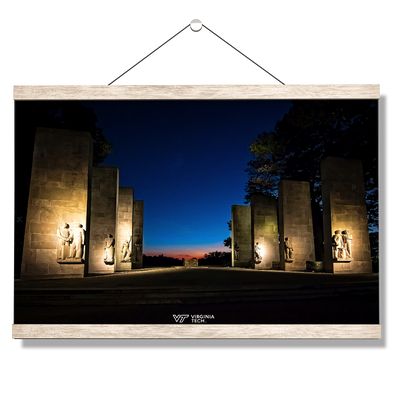 Virginia Tech Hokies - Sunset at the War Memorial - College Wall Art #Hanging Canvas