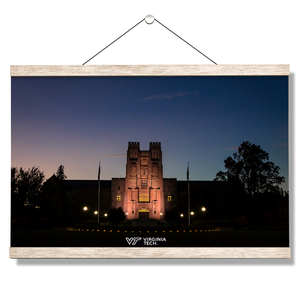 Virginia Tech Hokies - Burruss Hall Sunset - College Wall Art #Canvas