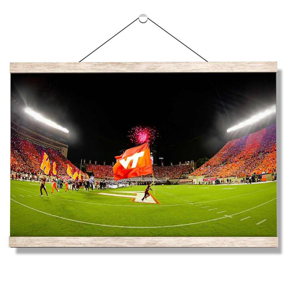 Virginia Tech Hokies - Enter Sandman Striped - College Wall Art #Canvas