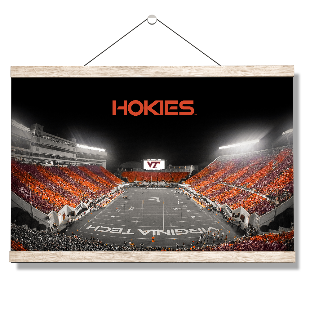 Virginia Tech Hokies - Hokie Striped End Zone - College Wall Art #Canvas