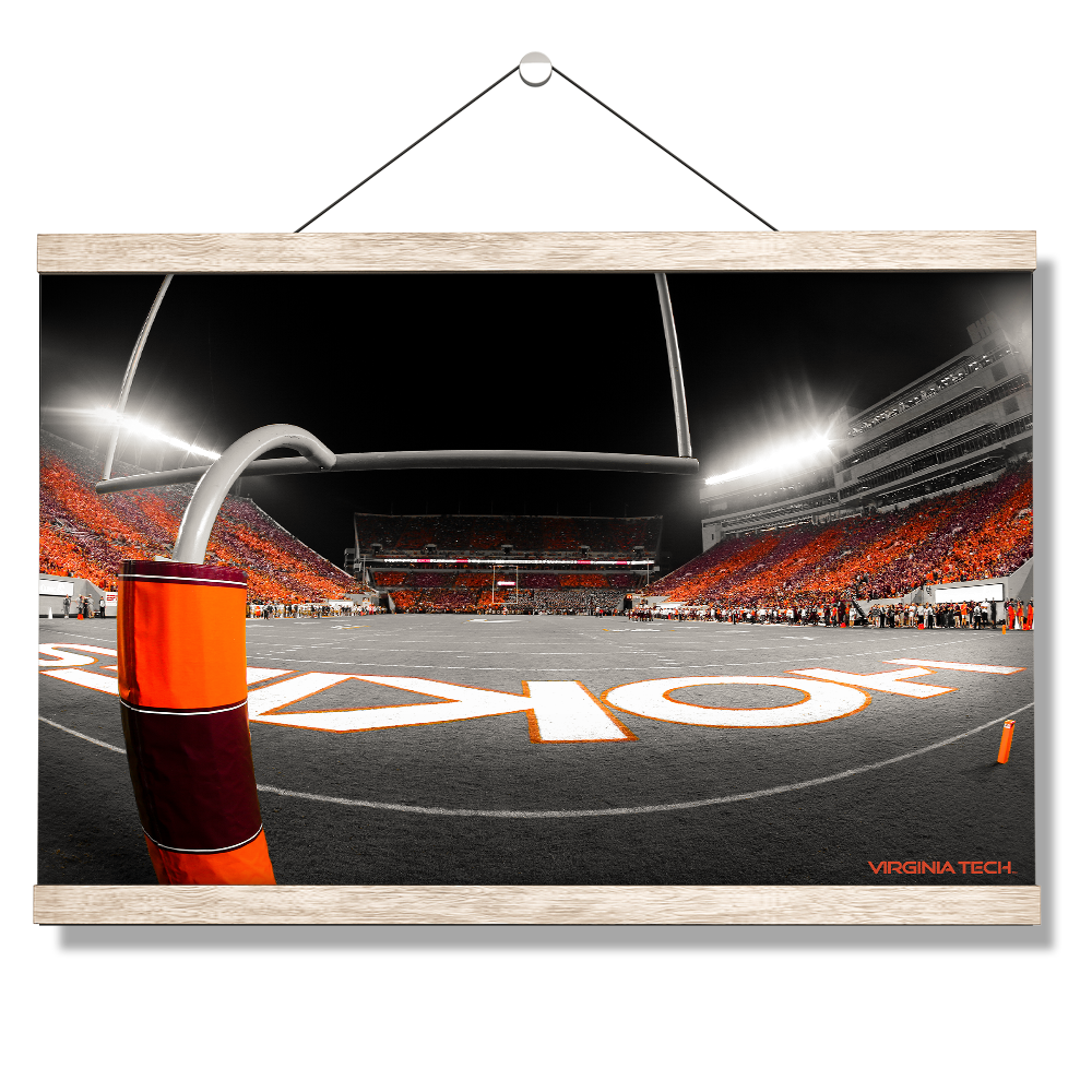 Virginia Tech Hokies - Thru the Hokie Striped Goal Post - College Wall Art #Canvas