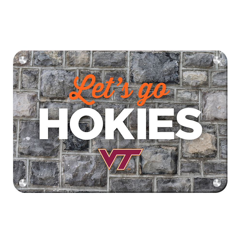 VIRGINIA TECH HOKIES - Lets Go Hokies - College Wall Art #Canvas