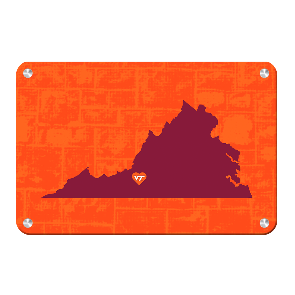 Virginia Tech Hokies - VT State Love - College Wall Art #Canvas