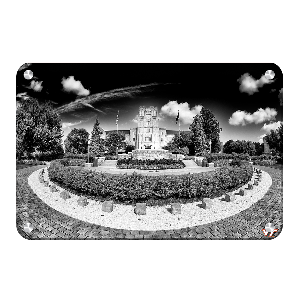 Virginia Tech Hokies - Burruss Hall B&W - College Wall Art #Canvas
