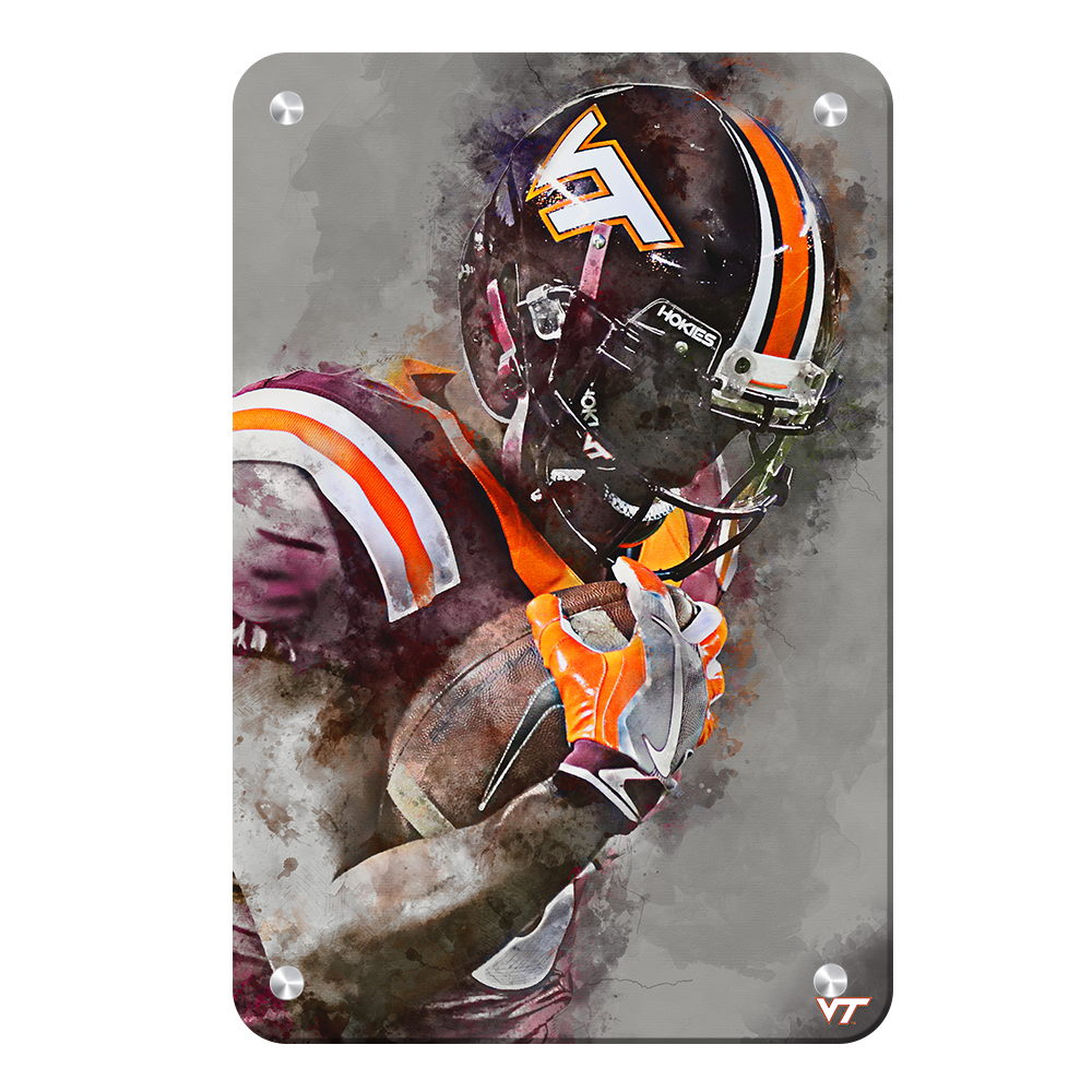 Virginia Tech Hokies -  VT Watercolor - College Wall Art #Canvas