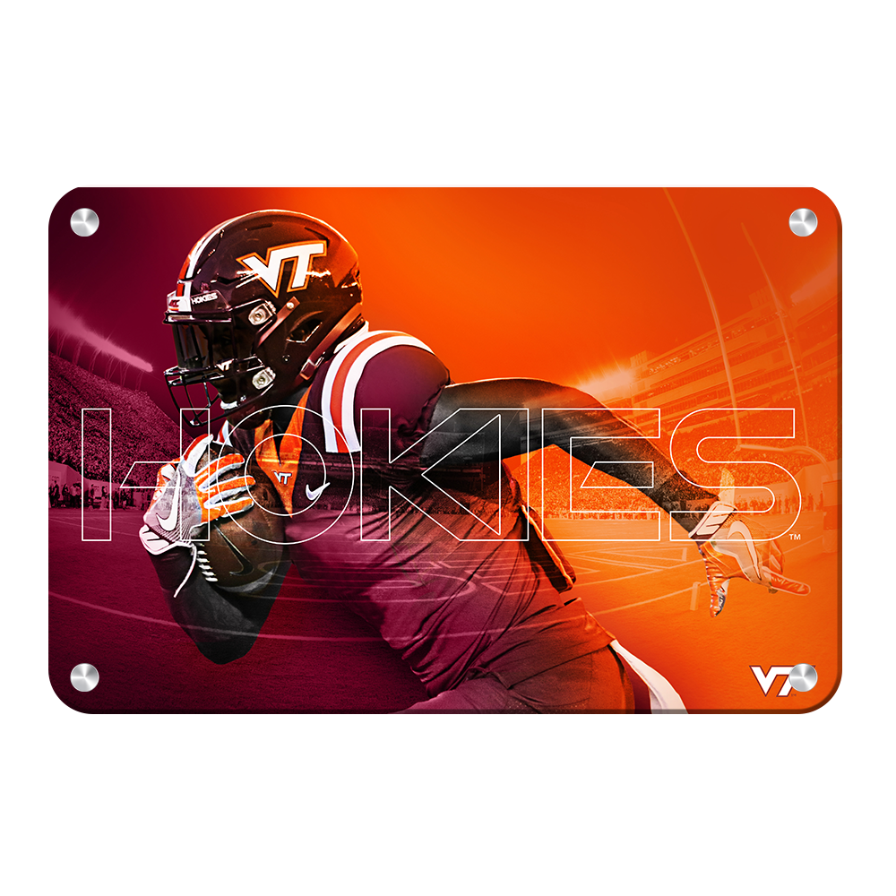 Virginia Tech Hokies - Maroon & Orange - College Wall Art #Canvas