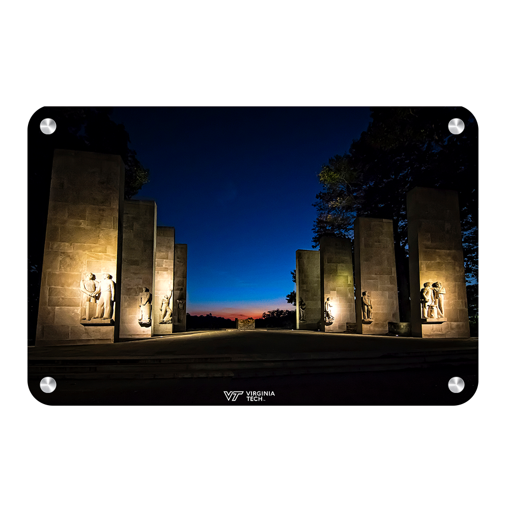 Virginia Tech Hokies -  Sunset at the War Memorial - College Wall Art #Canvas