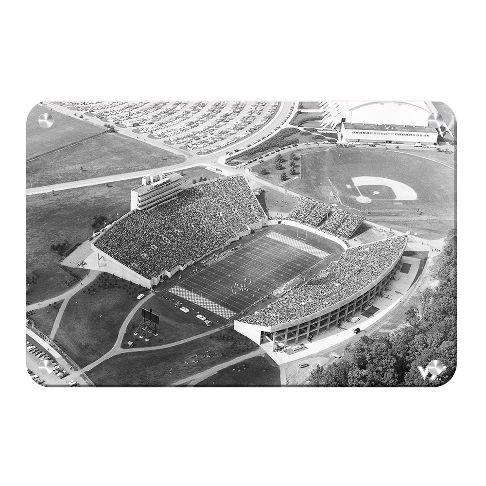 Virginia Tech Hokies - Vintage Aerial Lane Stadium - College Wall Art #Canvas