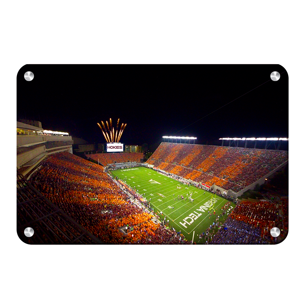 Virginia Tech Hokies - Aerial Striped Lane Stadium - College Wall Art #Canvas